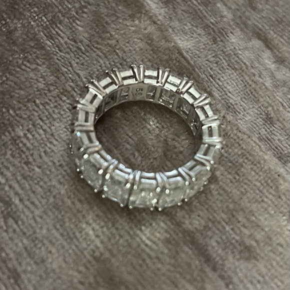 Signed Swarovski Silver Vittore Rectangular Cut Ring |  7 | New - Picture 14 of 16